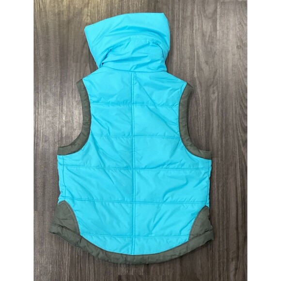 DIESEL SLEEVELESS JACKET VEST PUFFER ZIPPER TEAL WITH GREY TRIM SIZE L LARGE - Picture 7 of 16